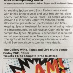 Speaky Slam Westival Programme 2018